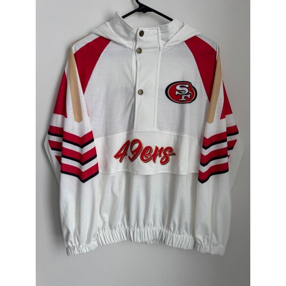 San Francisco 49ers Hoodie Long Sleeve Pullover Button Front - Picture 1 of 9